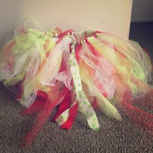 Green, Red and White Tutu Skirt